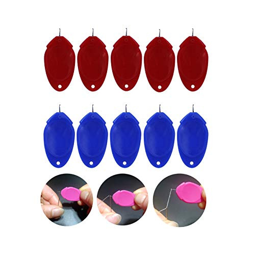Needle Threader Needle Threader for Hand Sewing Needle Threader Tool Plastic Wire Loop Simple Needle Threader Cross Stitch Needle Threader for Sewing ?Blue and Red -10 PCS-