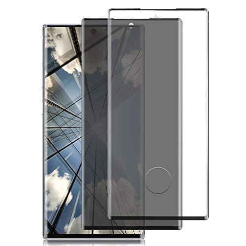 Galaxy Note 20 Ultra Screen Protector -2 Pack- Privacy-HD Tempered Glass Film -Fingerprint Unlock--9H Hardness- 3D Full Coverage No Bubbles Easy to Lnstall for Samsung Galaxy Note 20 Ultra
