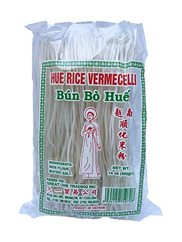 CAF Young Lady Rice Vermicelli Rice Noodles Rice Sticks Bun Bo Hue 14oz 1 Pack