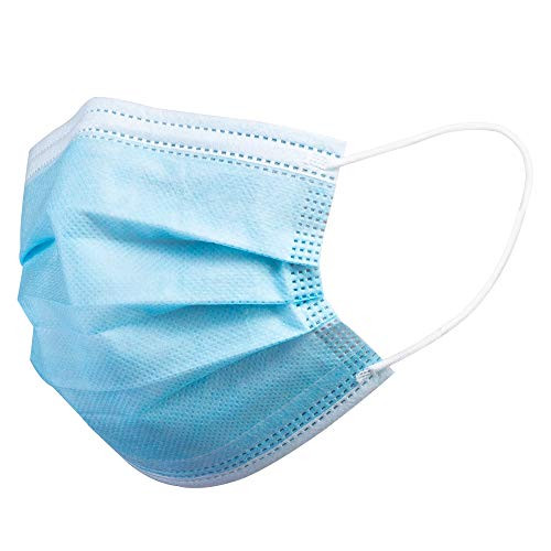 Disposable Masks 50 Pcs Eventronic Disposable Breathable 3 Ply Mask with Elastic Earloops for School Healthcare Office and Work