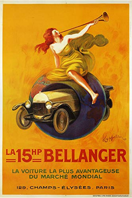 American Gift Services - 15HP Bellanger Artist Leonetto Cappiello Vintage Advertisement Fine Art Poster Print - 11x17