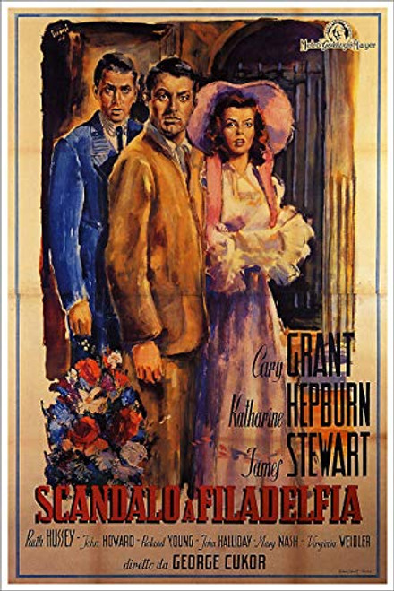 American Gift Services - Scandalo a Filadelfia The Philadelphia Story Cary Grant Katherine Hepburn James Stewart Vintage Movie Poster - 11x17