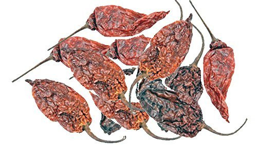 Dried Whole Ghost Chile -Bhut Jolokia- 18.16 Gram -15-20 Pods- by Om India Plaza