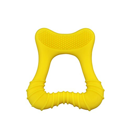 green sprouts Cleaning Teether made from Silicone  Soothes  and  massages baby's gums  and  first teeth  Soft flexible silicone eases pain Easy to hold gum  and  chew Dishwasher safe