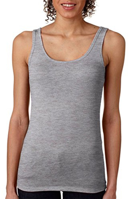 Next Level Women's NL3533 The Jersey Tank Heather Grey Medium