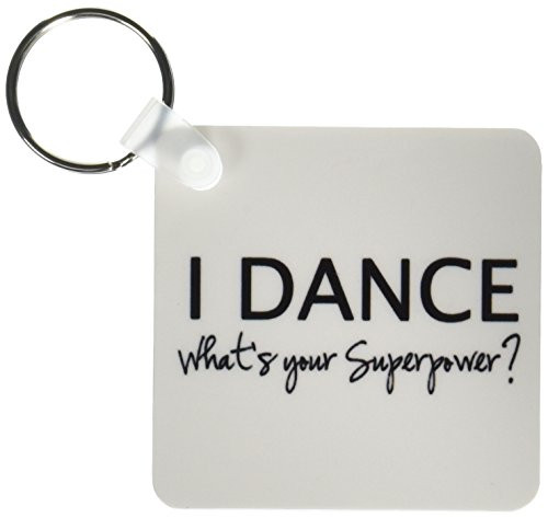 3dRose I Dance, What's Your Superpower, Funny Dancing Love Gift for Dancers Key Chains, Set of 2 (kc_184941_1)