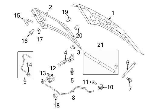 Ford 9L3Z-16758-E - BUMPER - HOOD REST