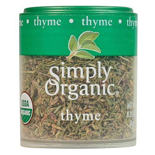 Simply Organic Whole Thyme Leaf Certified Organic 0.28 oz Thymus vulgaris L. Simply Organic Whole Thyme Leaf Certified Organic 0.28 oz Thymus vulgaris L.