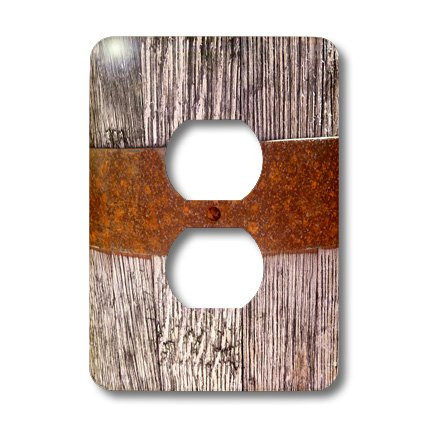 3dRose LLC lsp_119340_6 Old Florida Country Fence Post 2 Plug Outlet Cover