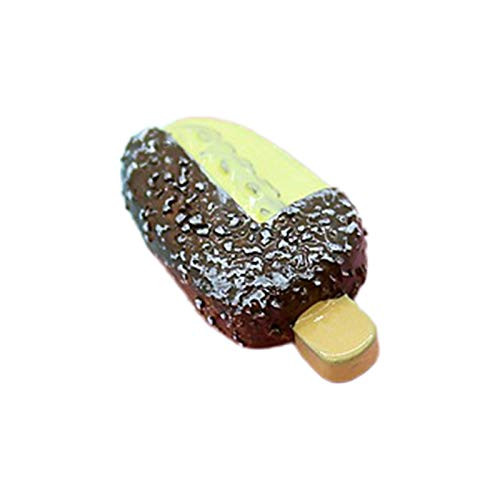 LOadSEcr 5Pcs Miniature Food Miniature Dollhouse Accessories Mini Things Simulation Miniature Dollhouse Decoration Resin Ice Cream Ornament for Hairpin E