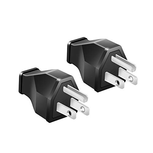 STARELO Extension Cord Ends 125V 15A 2Pole 3Wire Male Straight Blade Plug Replacement Electrical Plugs End 2 PCS -Male-