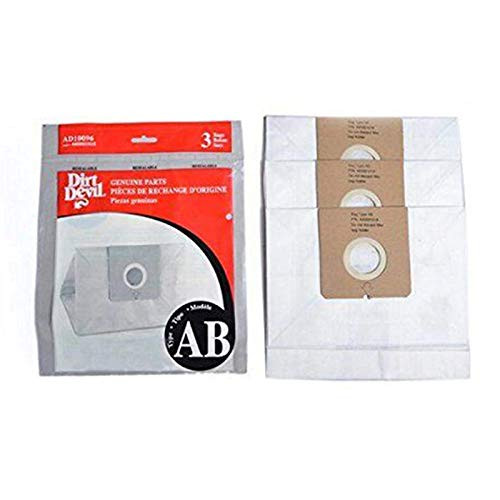 Replacement for Dirt Devil Type AB Canister Vacuum Cleaner Paper Bag 3pk  AD10096