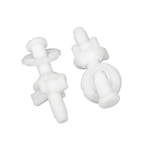 Toilet Seat Bolts with Nuts and Washers Hinges Replacement Parts Plastic Screws Universal