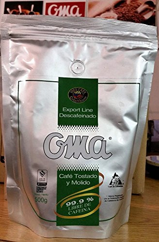 Coffee Decaffeinated Oma Export Line 500 g -17.6 oz Ground 100% Arabiaca colombian