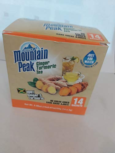 Jamaica Mountain Peak Ginger Turmeric Tea -Pack of 14 Sachets-