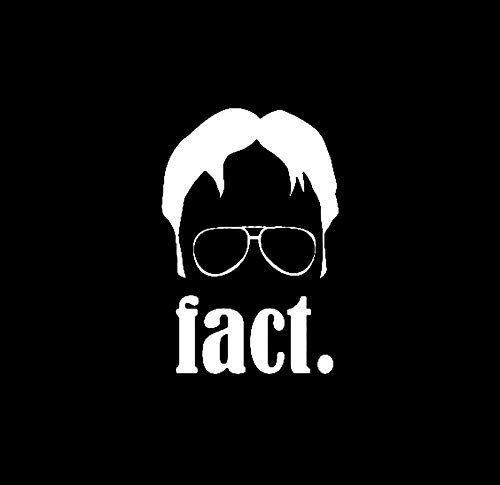 Legacy Innovations Fact Dwight Hair Glasses The Office LLI  Decal Vinyl Sticker  Cars Trucks Vans Walls Laptop  White  5.5 x 3.7 in  LLI1987