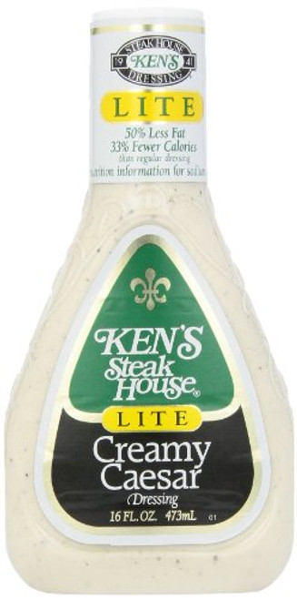 Ken's Foods Lite Creamy Caesar Salad Dressing 16 oz