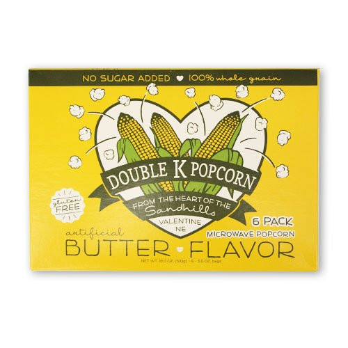 Double K Popcorn Butter Flavored Microwave Popcorn 6 Pack