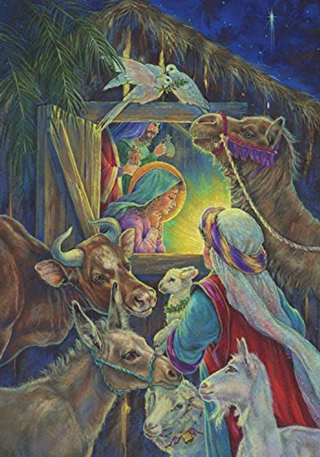 Briarwood Lane Christmas Nativity House Flag Religious Holiday Manger 28" x 40" Briarwood Lane Christmas Nativity House Flag Religious Holiday Manger 28" x 40"