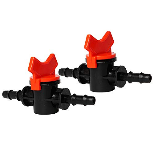 Quickun 5-32" Hose ID Drip Irrigation Barbed Ball Valve Shut Off Switch Hose Barb Valve for Garden Drip Irrigation Aquarium Hose Tube 2Pcs Quickun 5-32" Hose ID Drip Irrigation Barbed Ball Valve Shut Off Switch Hose Barb Valve for Garden Drip Irrigation Aquarium Hose Tube 2Pcs