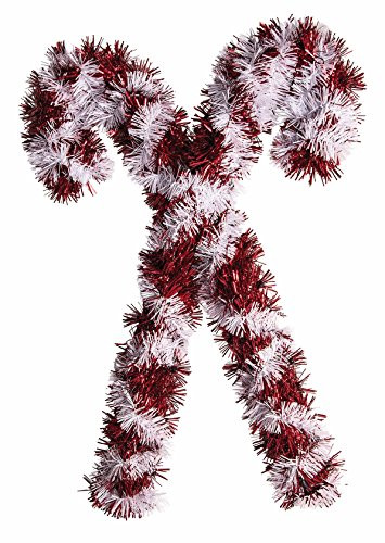 Forum Novelties Christmas Candy Cane Holiday Party Tinsel 14" Decoration Prop Red White