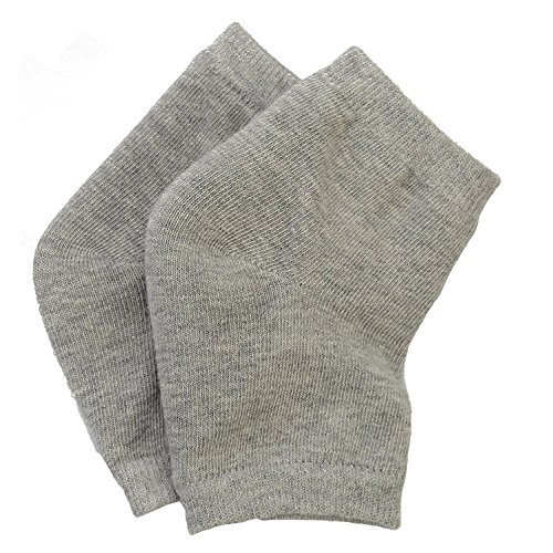 Dr.Pedi Moisturizing Socks for Cracked Heel Sleeves Foot Cream for Dry Cracked Feet Gel Socks Gray