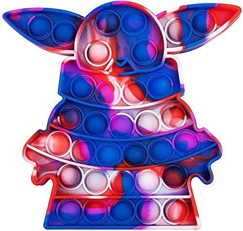 BZQH-TANG Tie-dye Pop Toy Push Pop Pop Bubble Fidget Toy Silicone Squeeze Sensory Tools to Relieve Emotional Stress for Autism Kids Adults -B-