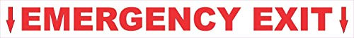 StickerTalk Emergency Exit Vinyl Sticker 14 inches by 1.5 inches