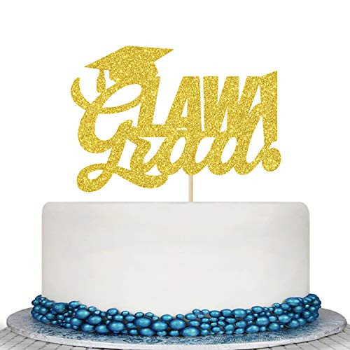 Gold Glitter Law Grad Cake Topper - Case Closed Cake Topper for Congrats Lawyer Decorations Law School Graduation Party Decoration Supplies