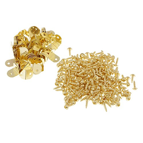 Abbraccia 100 Pcs Mini Metal L Shape Picture Frame Braces Brackets Supports 12 X 12 Mm