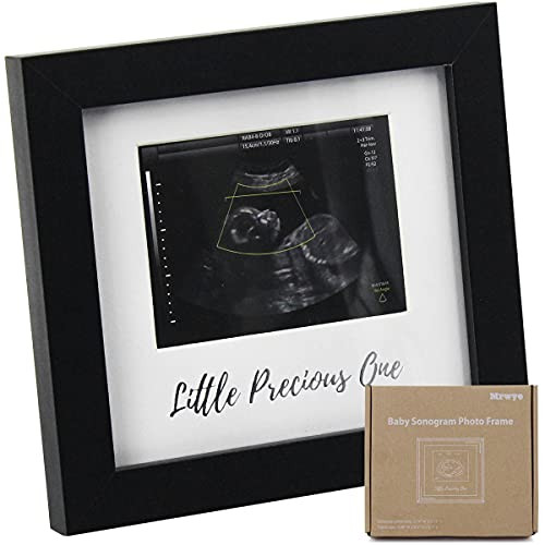 Baby Sonogram Photo Frame Ultrasound Picture Frame Baby Shower Gender Reveal Baby Announcement Congrats on Pregnancy Gift -Black-