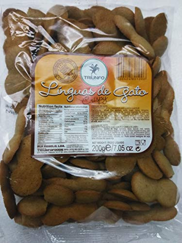 TRIUNFO Linguas de Gato Biscoito Crocante com Sabor a Canela e Limao 200 grs. - Cookies with Cinnamon and Lemon Flavor7.05 oz.