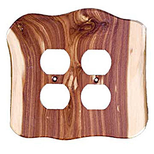 Sierra Lifestyles Rustic Switch Plate, 2 Duplex, Juniper