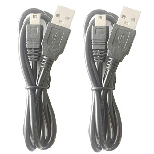 2-Pack USB Cable Data Sync Power Cord Compatible with Blue Snowball iCE USB Mic Blue Yeti USB Mic  and  Yeti Pro MIC and Blue Yeti Recording Microphones MIC -5ft-- Black