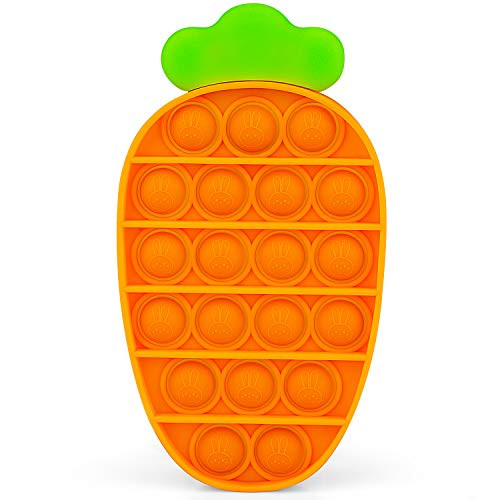 DODENSHA Push Pop Bubble Sensory Fidget Toys Push it Fidget Toys Special Needs Stress Reliever Anxiety Relief Squeeze Sensory Toy for Kids Adults -Carrot- DODENSHA Push Pop Bubble Sensory Fidget Toys Push it Fidget Toys Special Needs Stress Reliever Anxiety Relief Squeeze Sensory Toy for Kids Adults -Carrot-