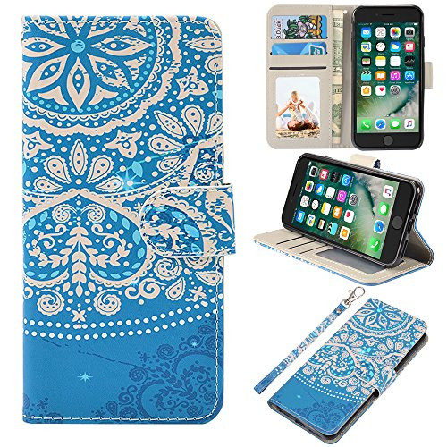 UrSpeedtekLive iPhone 7-iPhone 8-iPhone SE 2020 Wallet Case Premium PU Leather Flip Case Cover with Card Slots  and  Kickstand for Apple iPhone 7 -2016- - iPhone 8 -2017- - iPhone SE 2020-Flower