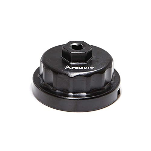 Oil Filter Wrench Cap Removal Tool Fits 64mm Cartridge Housing for Camry Rav4 HighLander Sienna Tundra with 2.5L-5.7L Engine