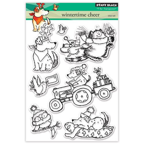 Penny Black 30-386 Clear Set Clear Stamp Set, 30-386,Wintertime Cheer