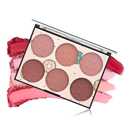 LSxia 6 Colors Face Blush Palette Light Luxury Cheeks Blush Palette Matte Blush Powder Contour and Highlight Blush Palette Face Blush Makeup Gift Set for Women -Set B