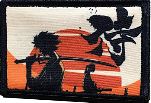 Samurai Champloo Morale Patch. Perfect for Your Tactical Military Army Gear Backpack Operator Baseball Cap Plate Carrier or Vest. 2x3" Hook and Loop Patch. Made in The USA