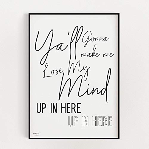 DMX"Lose My Mind" Typography Hip Hop and Rap Music Lyric Quote Poster Print in Black and White -Digital File 11x14"-