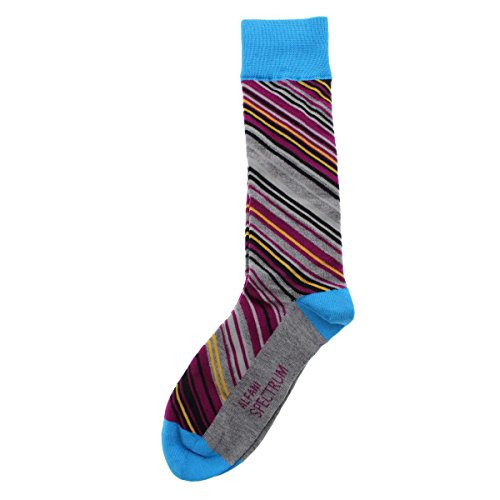 Alfani Mens Lightweight Striped Crew Socks Blue 10-13
