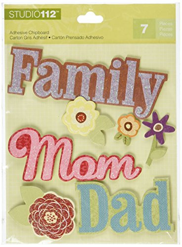 K and Company EK Success Family Words Adhesive Chipboard
