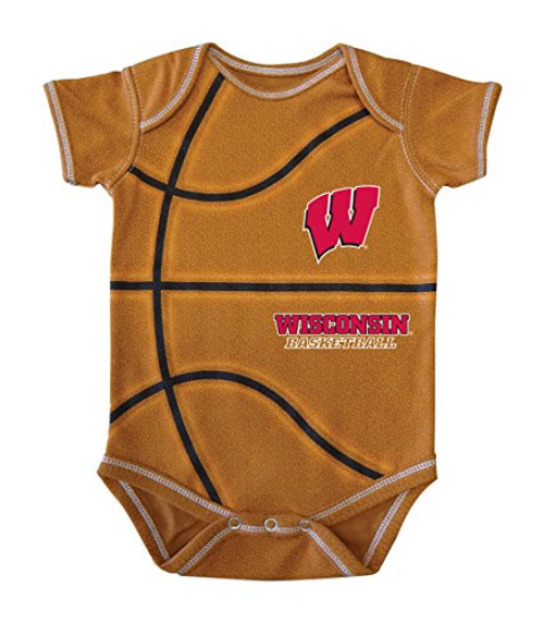 NCAA Wisconsin Badgers Kids MVP Basketball Bodysuit 18 Months Orange