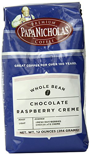 PapaNicholas Coffee Whole Bean Coffee, Chocolate Raspberry Creme, 10 Ounce