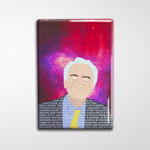 Carl Sagan Science Decorative Art Magnet - 2x3"