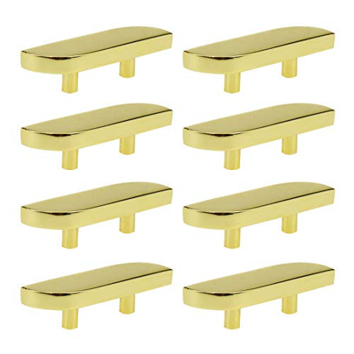 Geesatis 8 Pcs Gold Jewelry Wooden Box Pulls and Knobs Decorative Chest Box Case Drawer Handles 1.2 x 0.3 inch