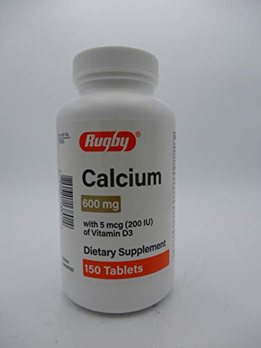 Rugby Calcium 600mg with 5mcg of Vitamin D3 150 Tablets