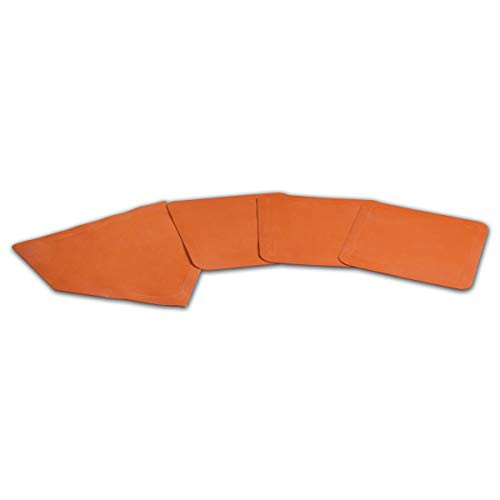 Champro Throw Down Rubber Bases, Set of 4 (Orange)