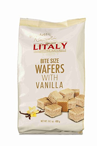 Litaly Bite Size Wafers with Vanilla 14.1 Ounce